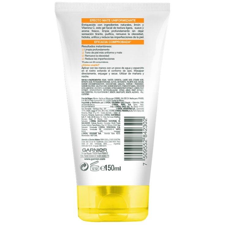 GARNIER  GEL ACLARANTE 