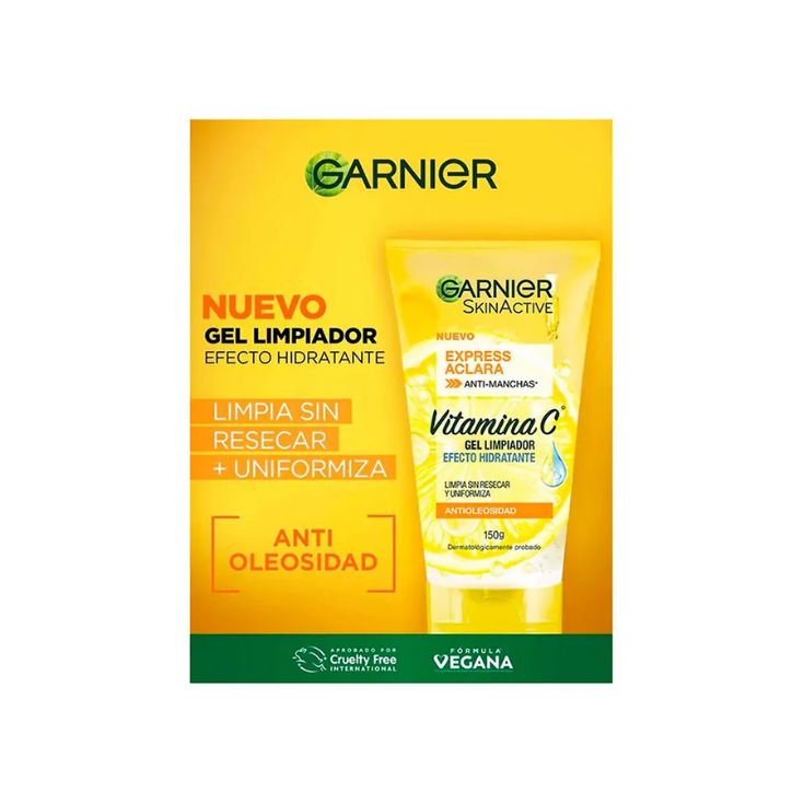 GARNIER EXPRESS ACLARA GEL LIMPIADOR HIDRATANTE